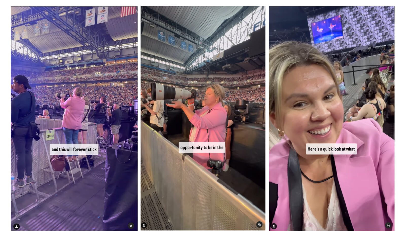 Behind the scenes of Vicki Bartel photographing Taylor Swift at the Eras Tour in Toronto
