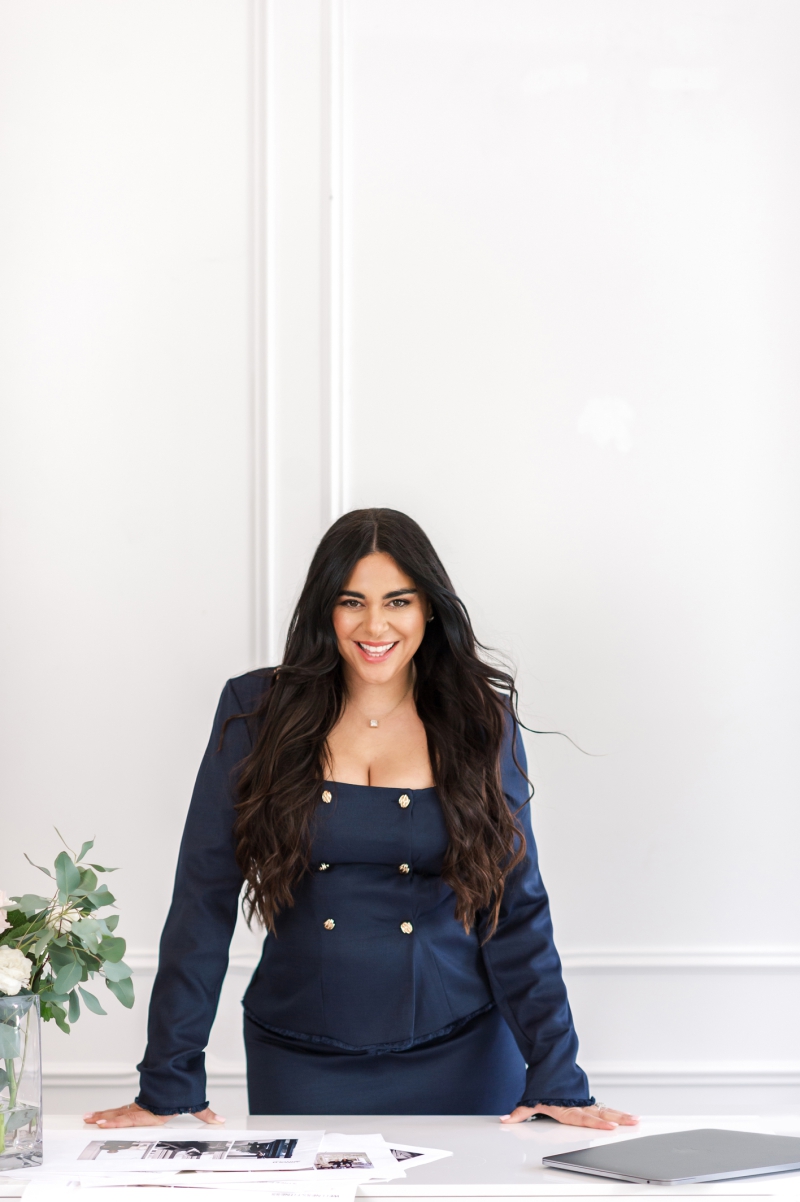 Personal Brand portrait of Roxy Earle in her Beverly Hills home, captured for ANA app branding campaign by Vicki Bartel.